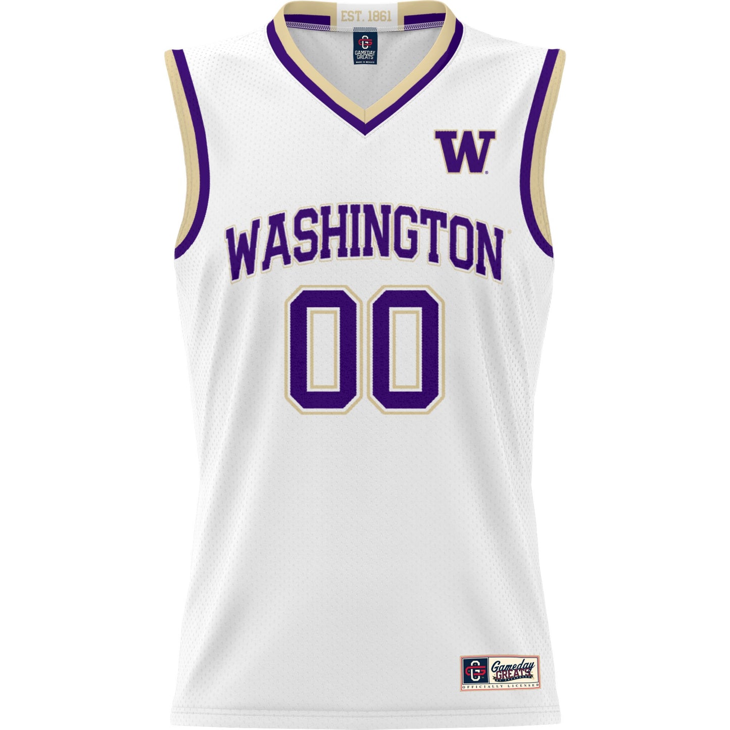 Washington Huskies GameDay Greats Youth NIL Pick-A-Player Lightweight Women's Basketball Jersey - White