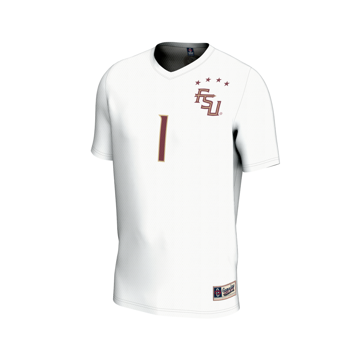 #1 Florida State Seminoles GameDay Greats Unisex Lightweight Collegiate Soccer Fashion Jersey  - White