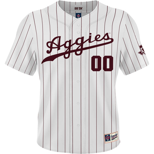 Texas A&M Aggies GameDay Greats Youth NIL Pick-A-Player Lightweight Baseball Jersey - White