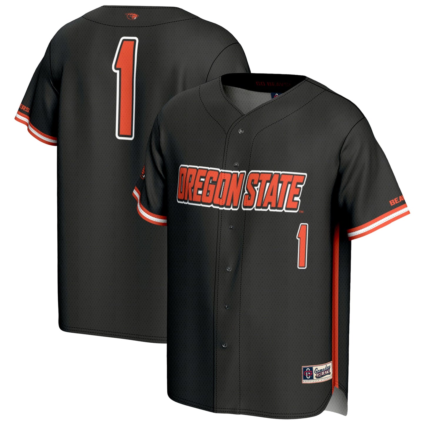 #1 Oregon State Beavers GameDay Greats Youth Lightweight Baseball Fashion Jersey - Orange