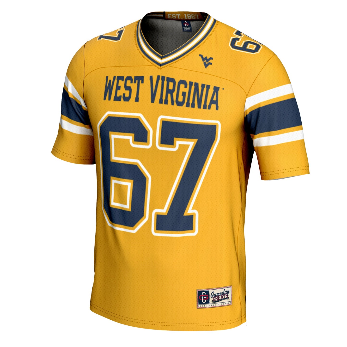 #1 West Virginia Mountaineers GameDay Greats Youth Football Jersey - Navy