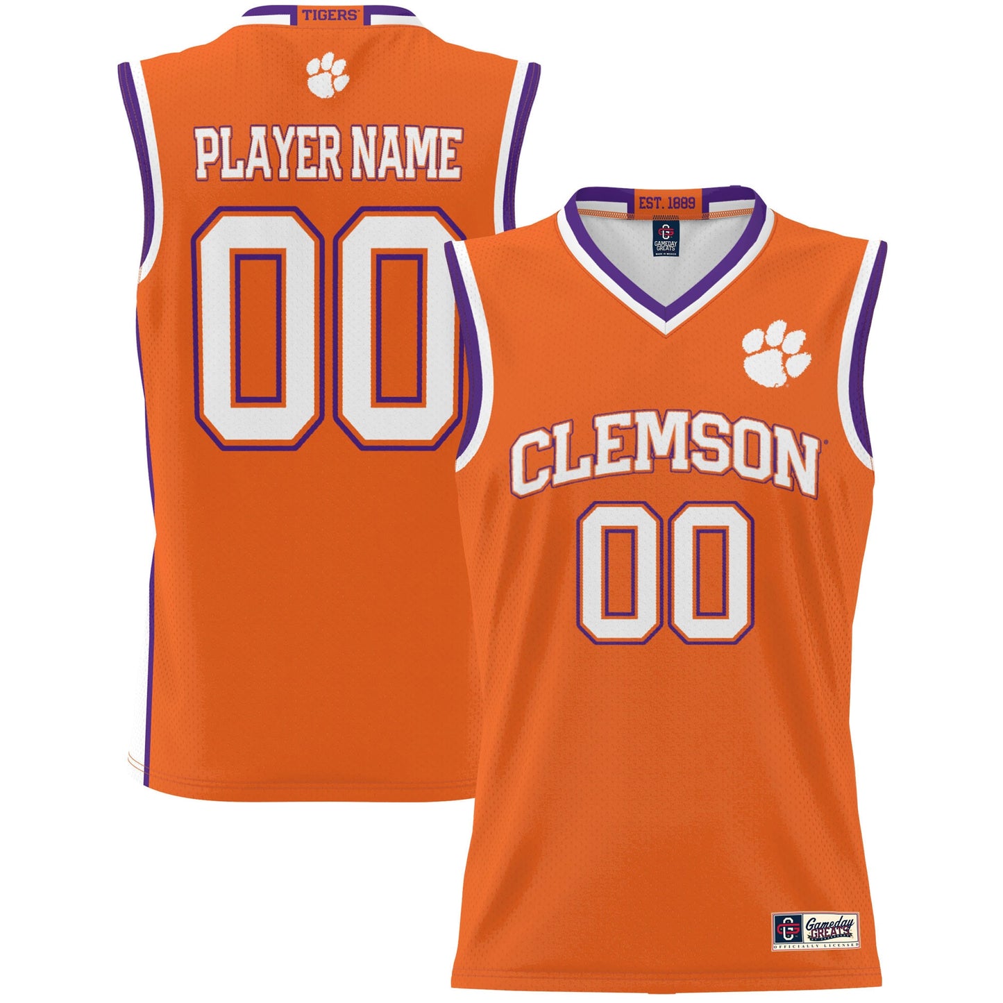 Clemson Tigers GameDay Greats Youth NIL Pick-A-Player Lightweight Women's Basketball Jersey - White