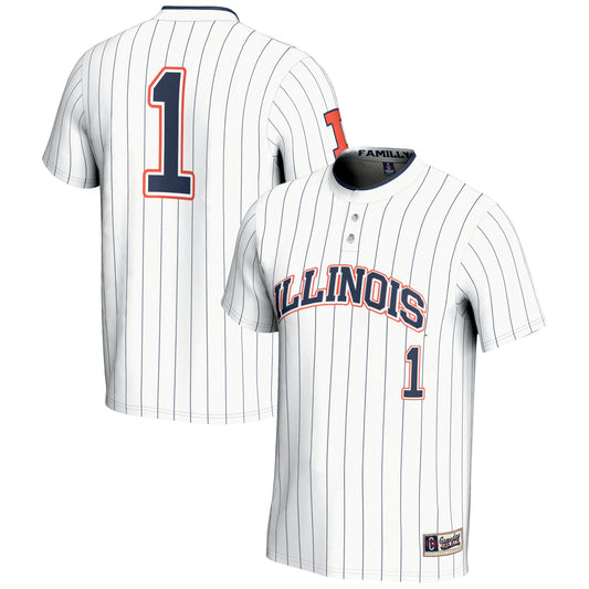 #1 Illinois Fighting Illini GameDay Greats Unisex Lightweight Softball Jersey - White