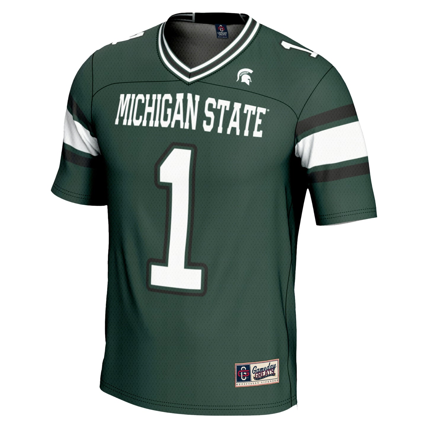 #1 Michigan State Spartans GameDay Greats Youth Endzone Football Jersey - Black