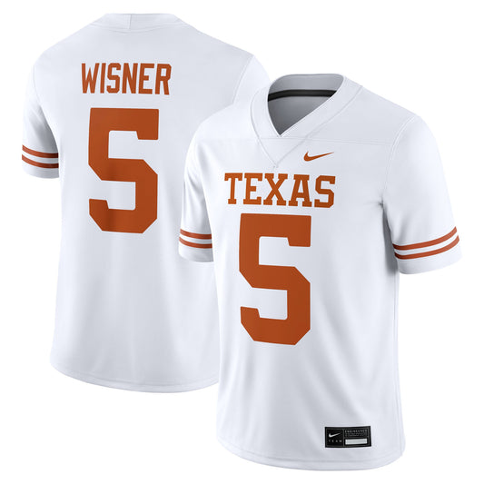 Quintrevion Wisner Texas Longhorns Nike White  NIL Football Game Jersey - White