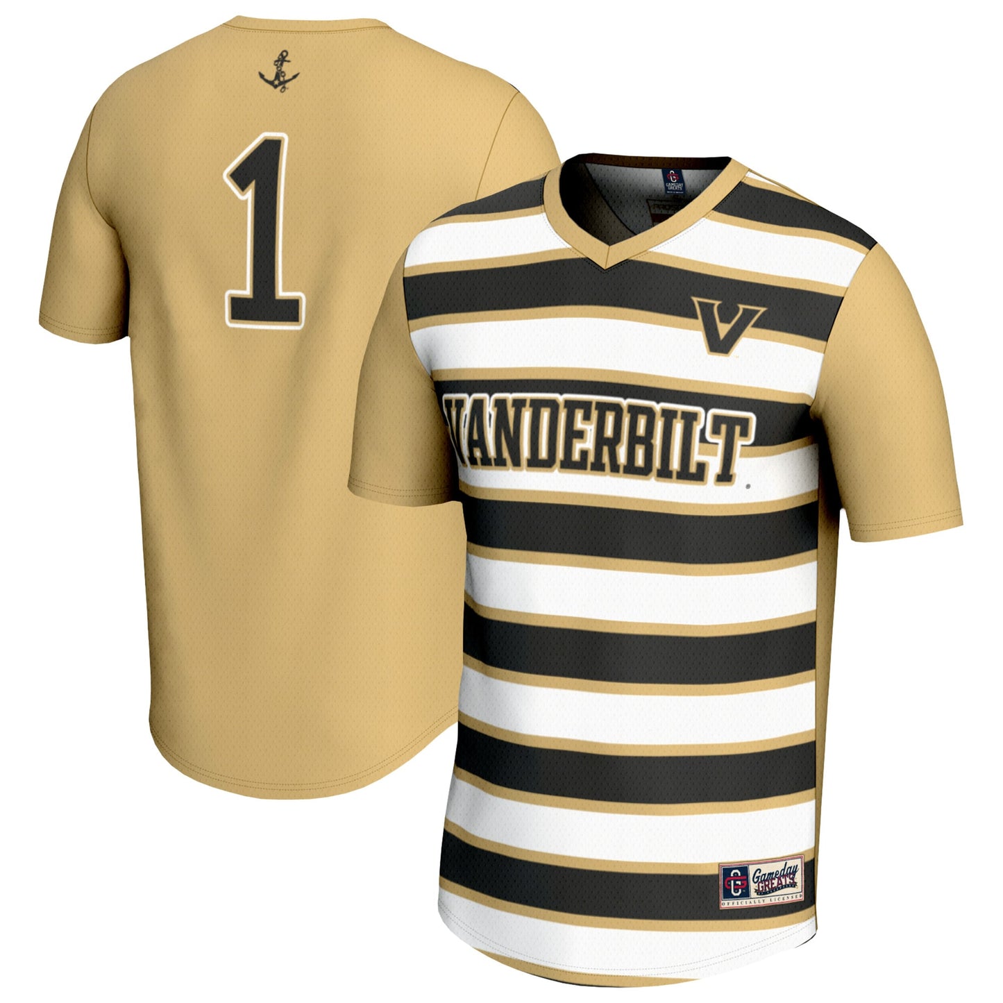 #1 Vanderbilt Commodores GameDay Greats Unisex Lightweight Soccer Fashion Jersey - Gold