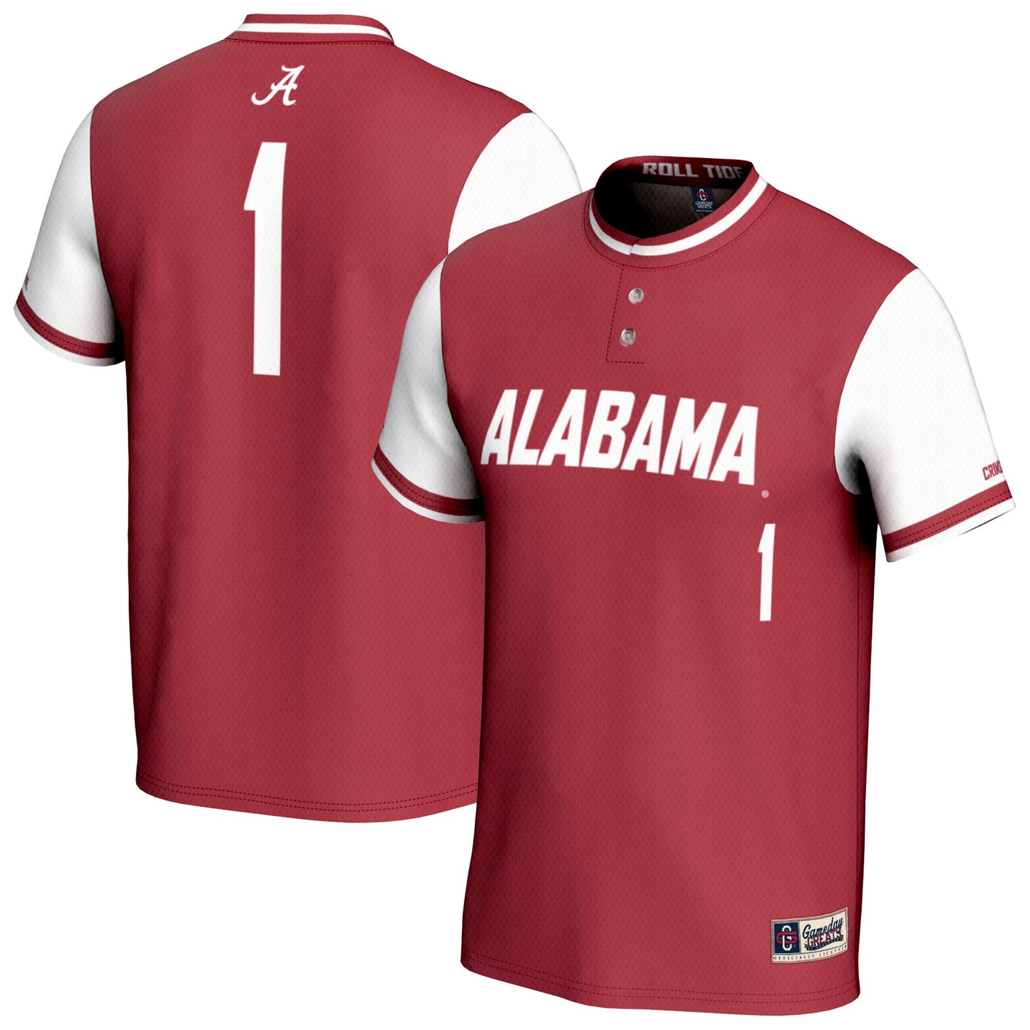 Alabama Crimson Tide GameDay Greats Youth Lightweight Softball Fashion Jersey - Crimson
