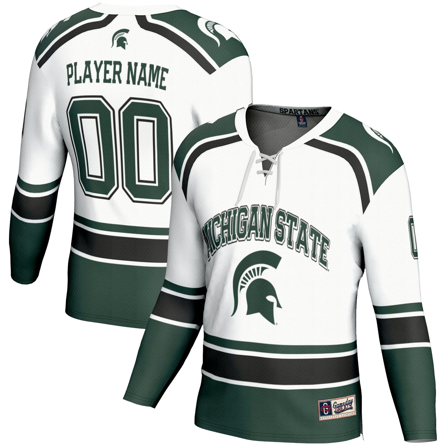 Michigan State Spartans GameDay Greats Youth Ice Hockey Pick-a-Player Jersey - Black