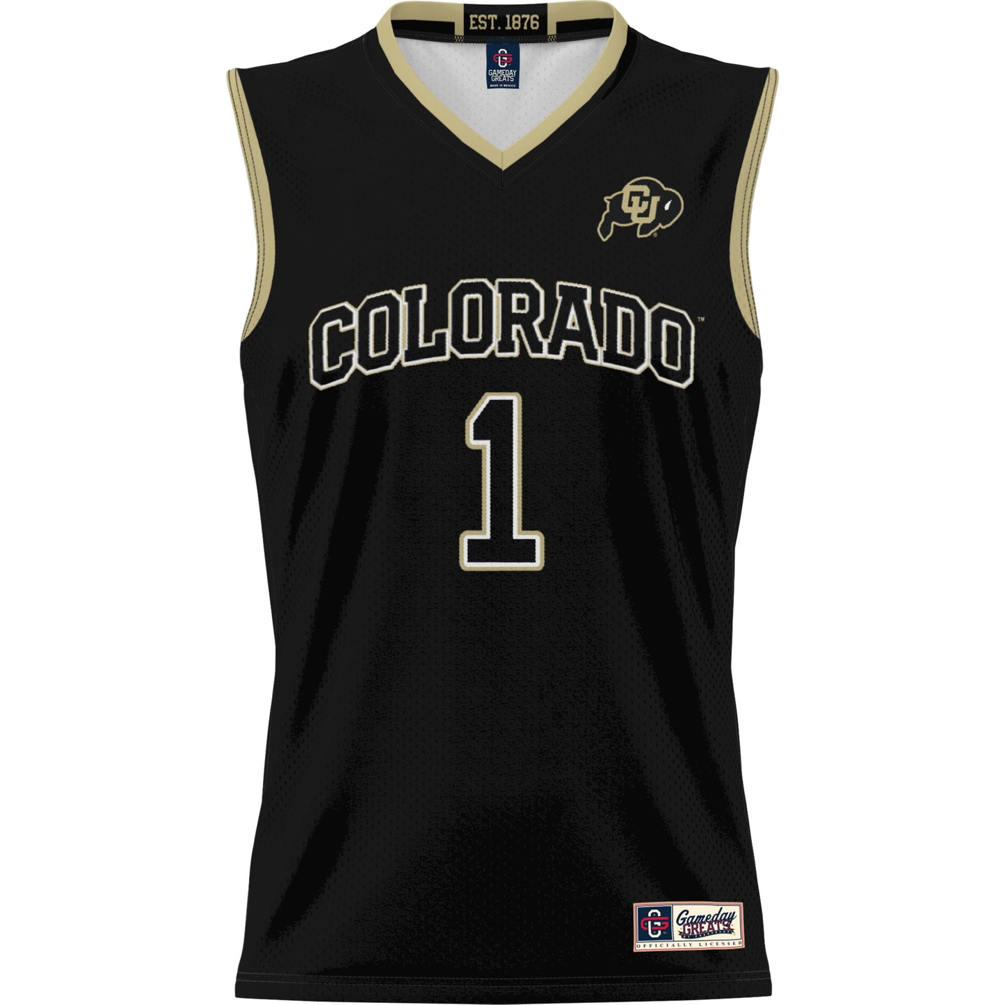#1 Colorado Buffaloes GameDay Greats Replica Lightweight Basketball Jersey - Gray