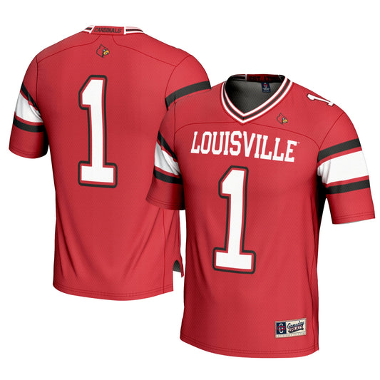 #1 Louisville Cardinals GameDay Greats Youth Football Jersey - Red