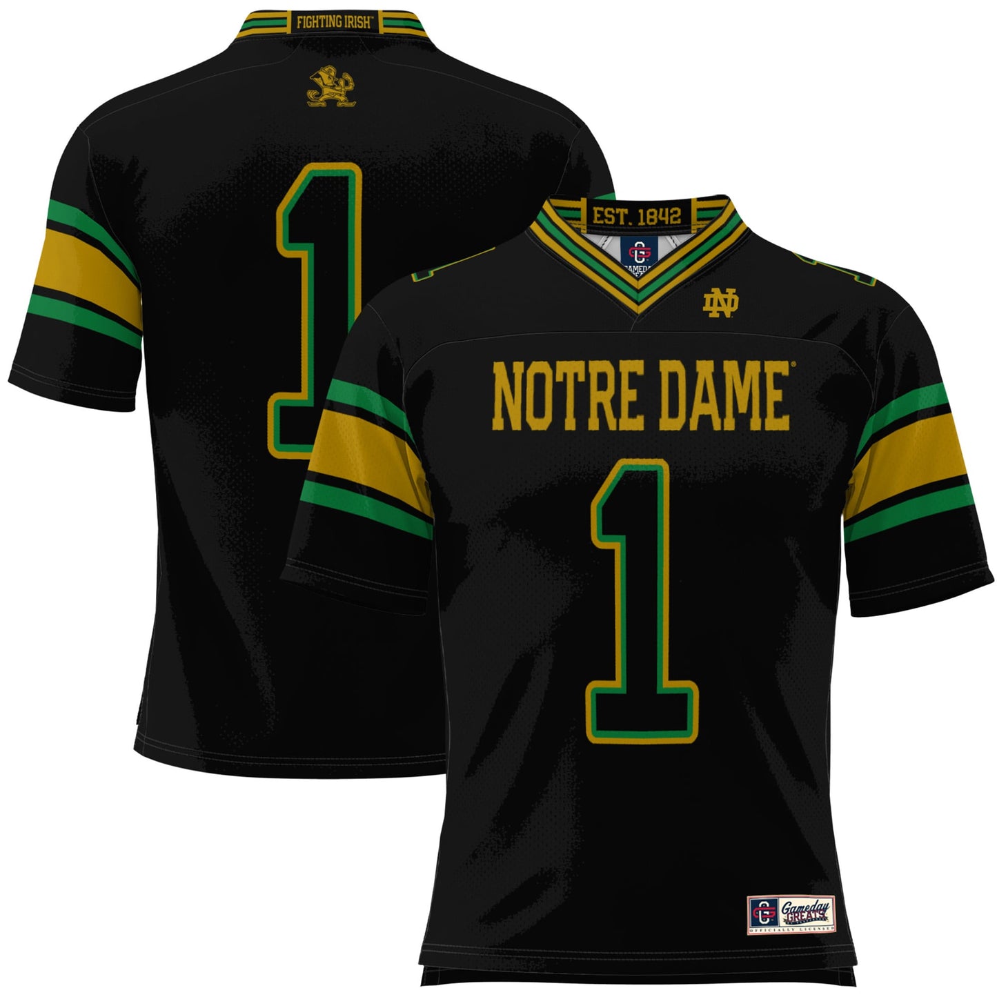#1 Notre Dame Fighting Irish GameDay Greats Youth Football Jersey - White