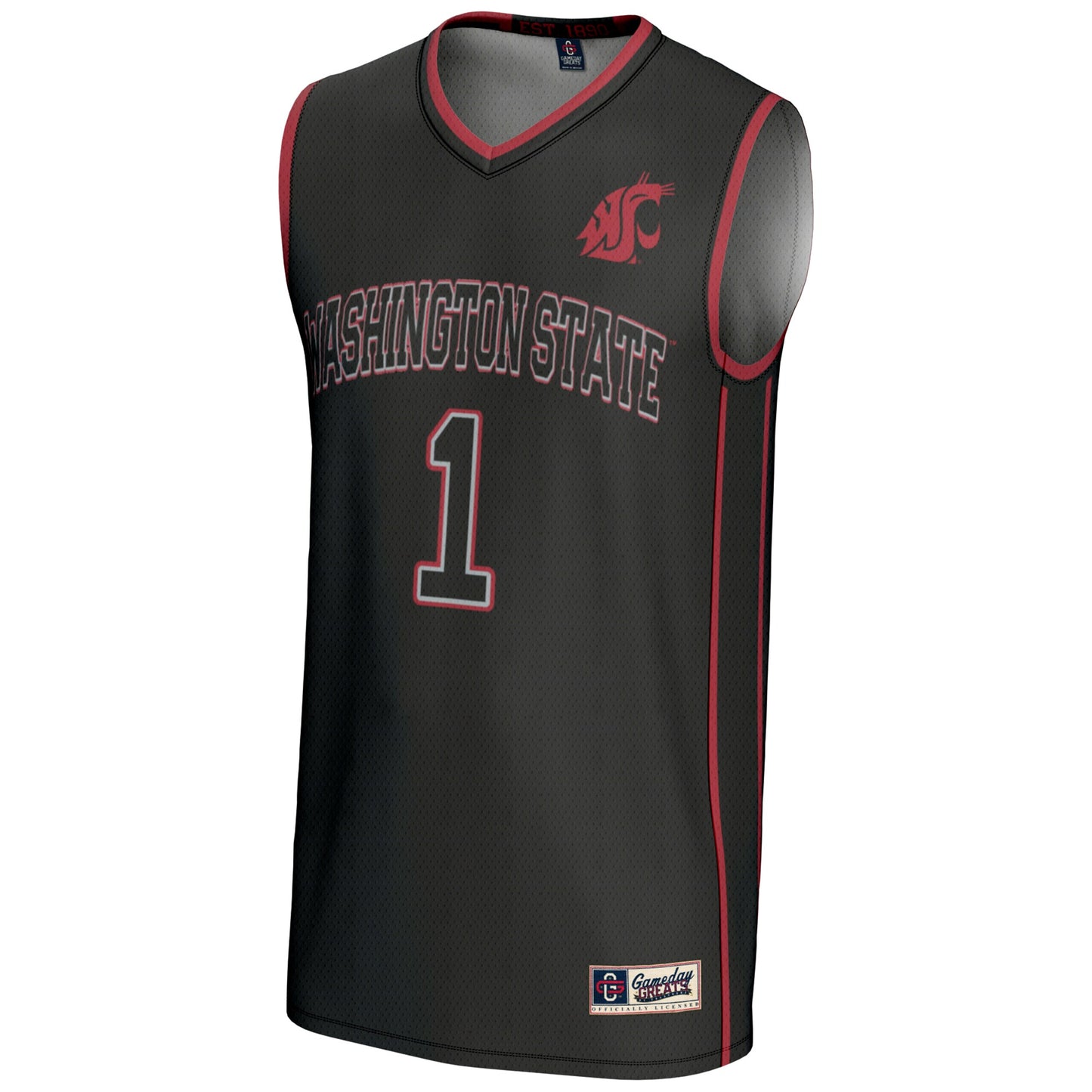 #1  Washington State Cougars GameDay Greats  Lightweight Basketball Jersey - White
