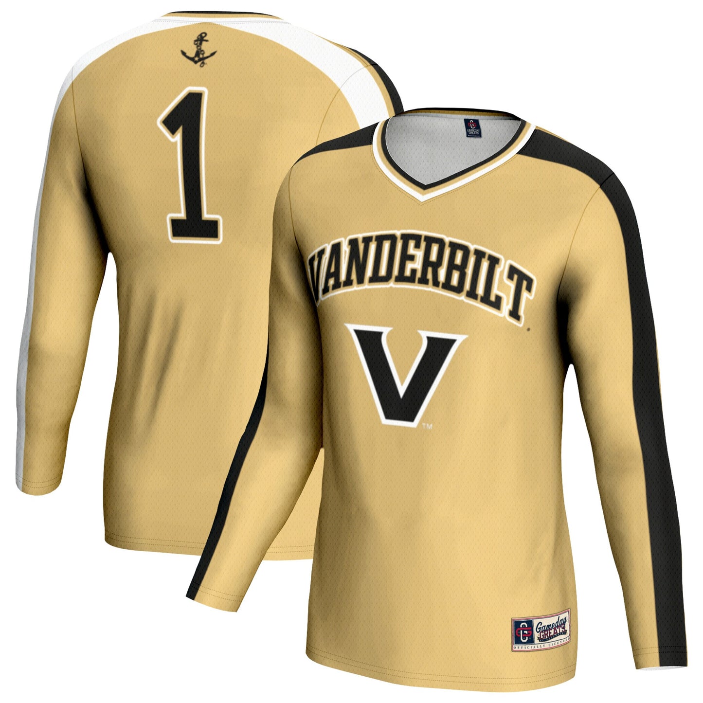Vanderbilt Commodores GameDay Greats Youth Women's Volleyball Lightweight Fashion Jersey - Gold