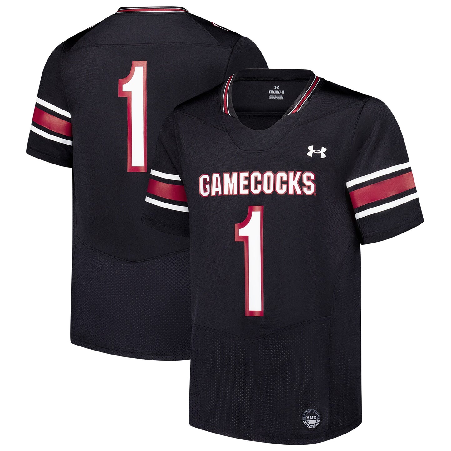 #1 South Carolina Gamecocks Under Armour Youth Replica Football Jersey - Black