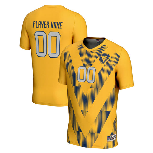 West Virginia Mountaineers GameDay Greats Youth Pick-A-Player NIL Lightweight Soccer Jersey - Gold