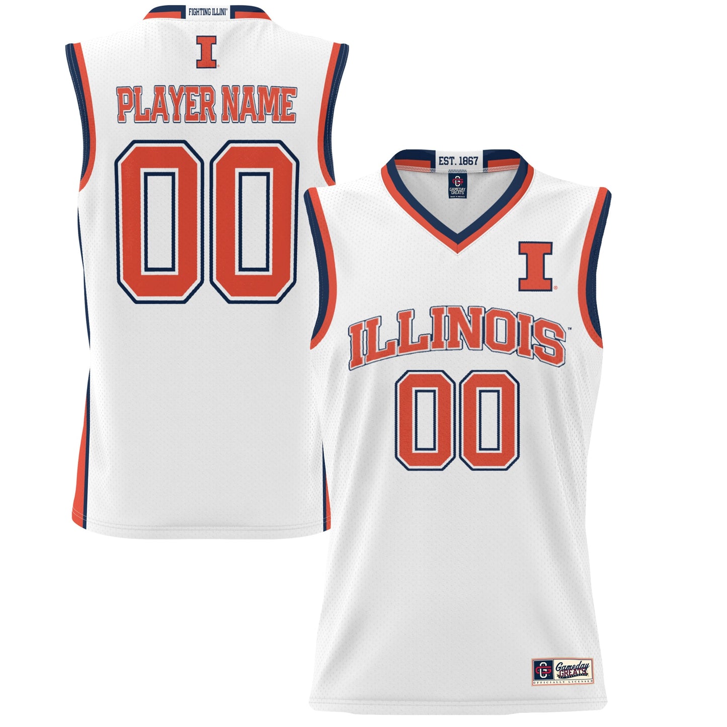 Illinois Fighting Illini GameDay Greats Unisex  Lightweight NIL Pick-A-Player Women's Basketball Jersey - Orange