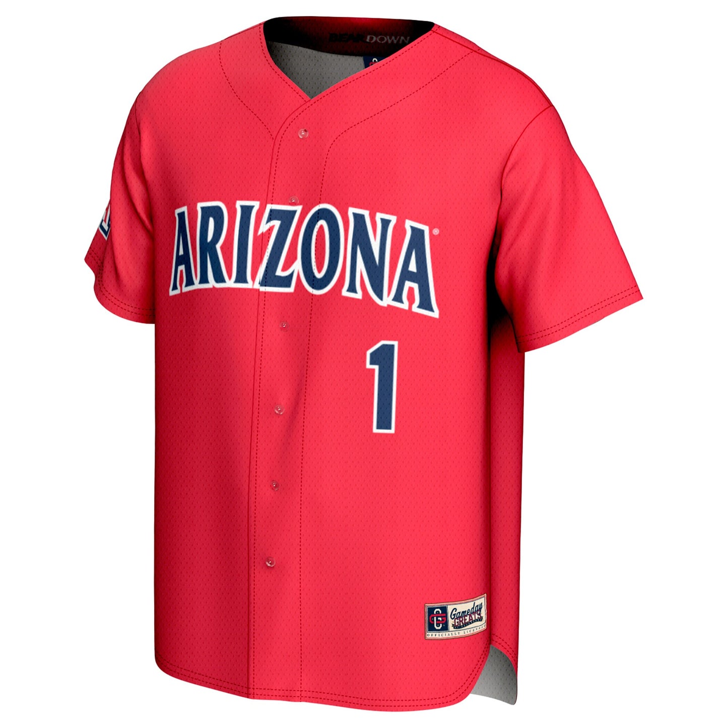 #1 Arizona Wildcats GameDay Greats Youth Lightweight Baseball Fashion Jersey - Navy