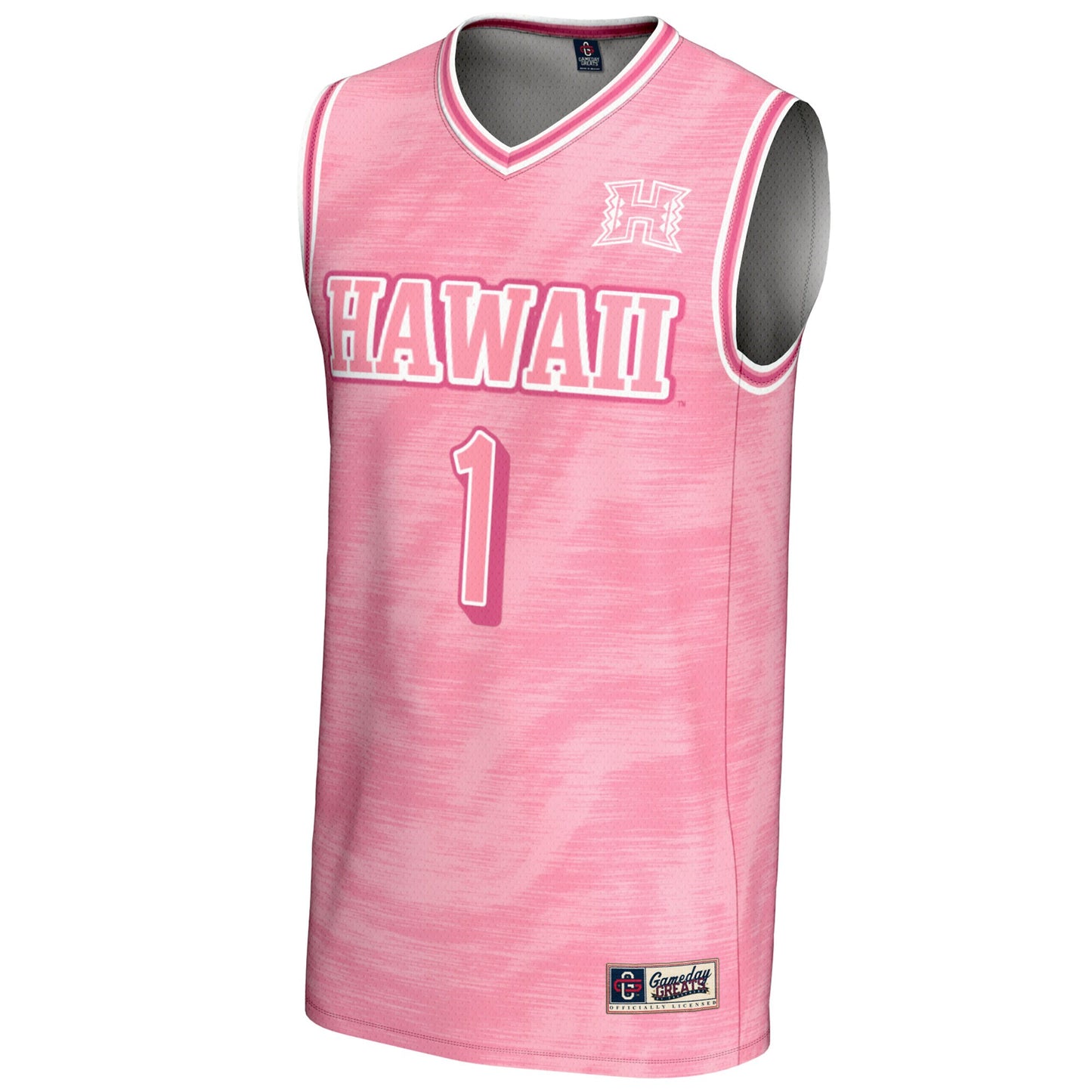 #1 Hawaii Rainbow Warriors GameDay Greats Unisex Lightweight Basketball Fashion Jersey - Pink