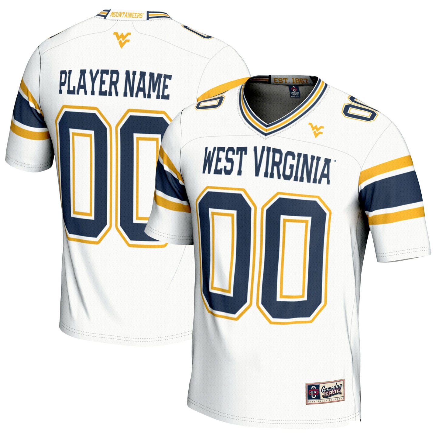 West Virginia Mountaineers GameDay Greats Youth NIL Pick-A-Player Football Jersey - White
