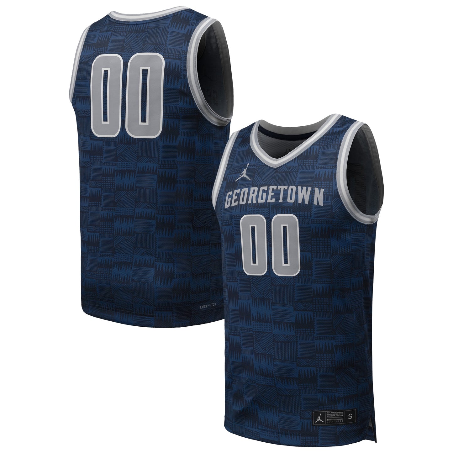 #00 Georgetown Hoyas Jordan Brand Replica Basketball Jersey - Black