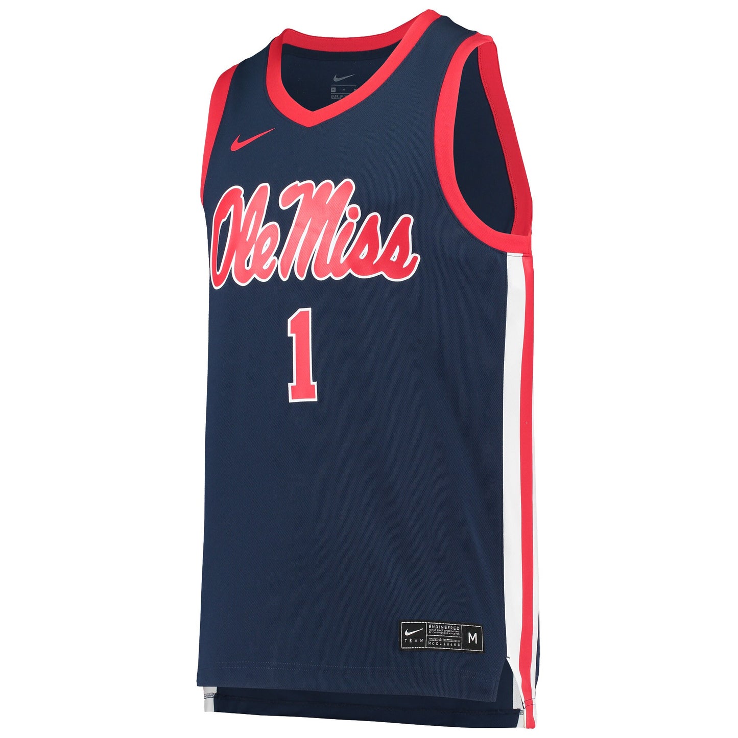 #1 Ole Miss Rebels Nike Replica Basketball Jersey - Navy