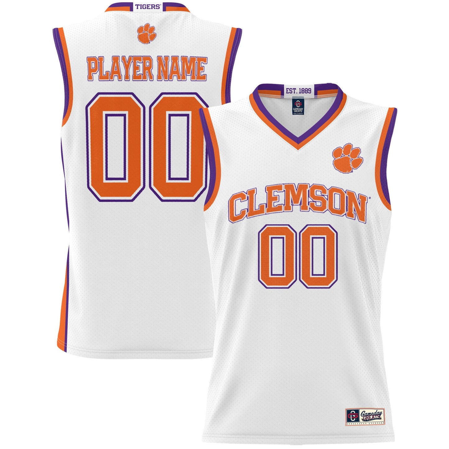 Clemson Tigers GameDay Greats Youth NIL Pick-A-Player Lightweight Women's Basketball Jersey - White