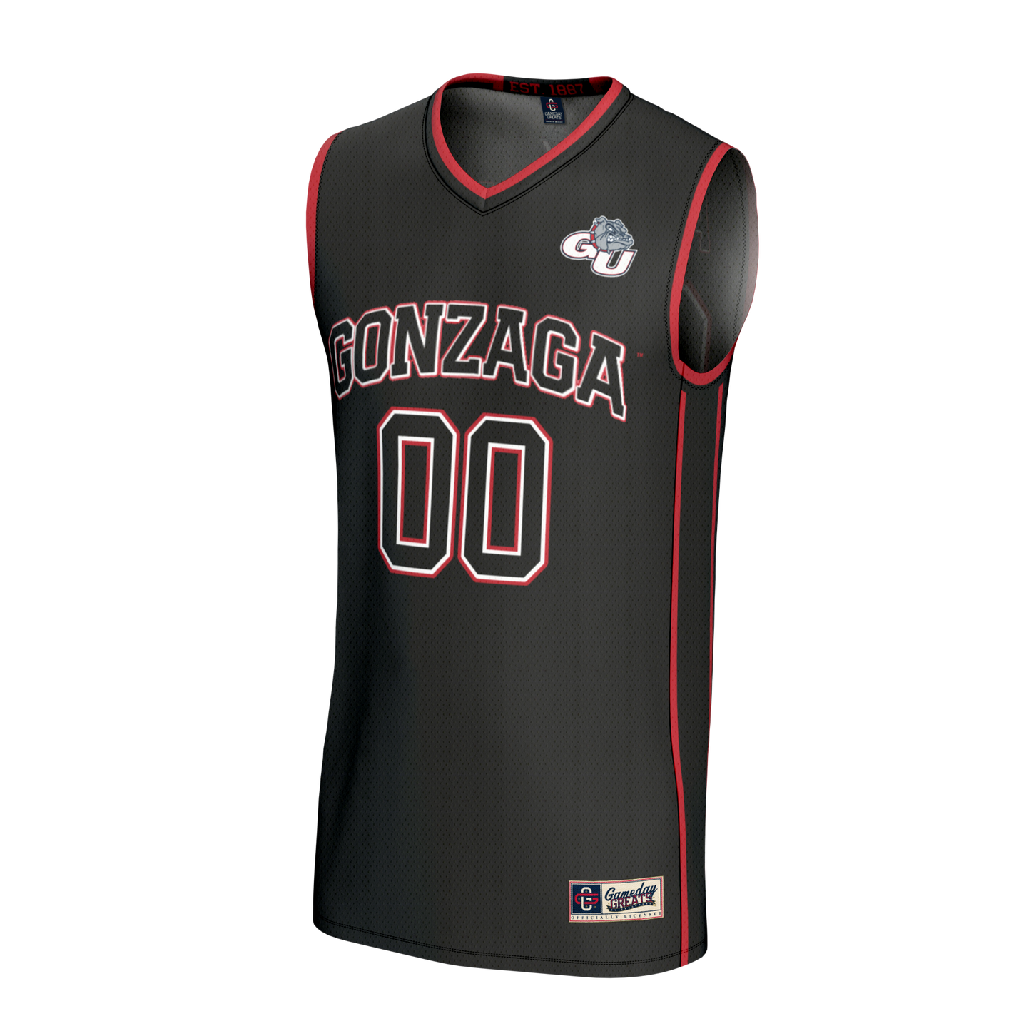 Gonzaga Bulldogs GameDay Greats Unisex Lightweight Collegiate Men's Basketball NIL Pick-A-Player Fashion Jersey - Black