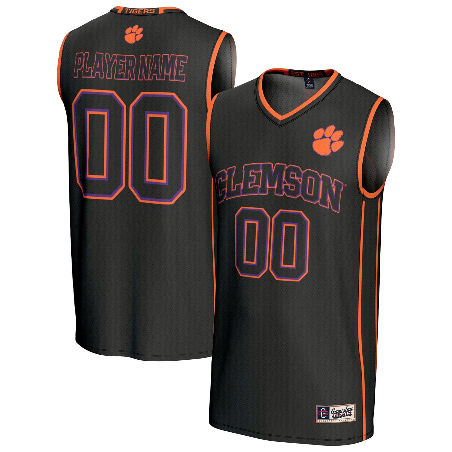 Clemson Tigers GameDay Greats Unisex Lightweight Collegiate Women's Basketball NIL Pick-A-Player Fashion Jersey - Black