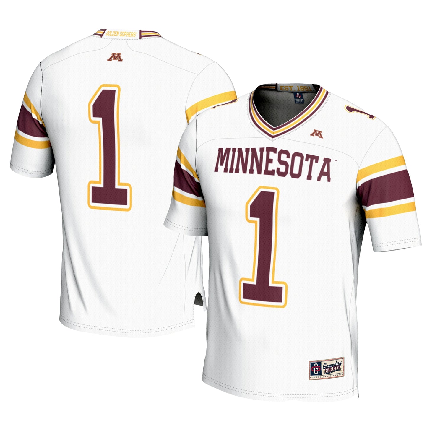 #1 Minnesota Golden Gophers GameDay Greats Youth  Football Jersey – Maroon