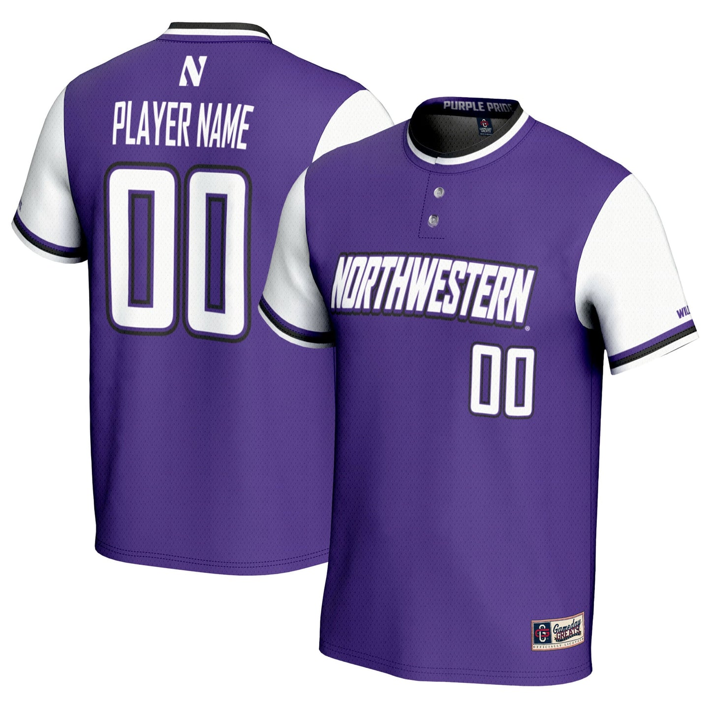 Northwestern Wildcats GameDay Greats Youth NIL Pick-A-Player Lightweight Softball Jersey - White