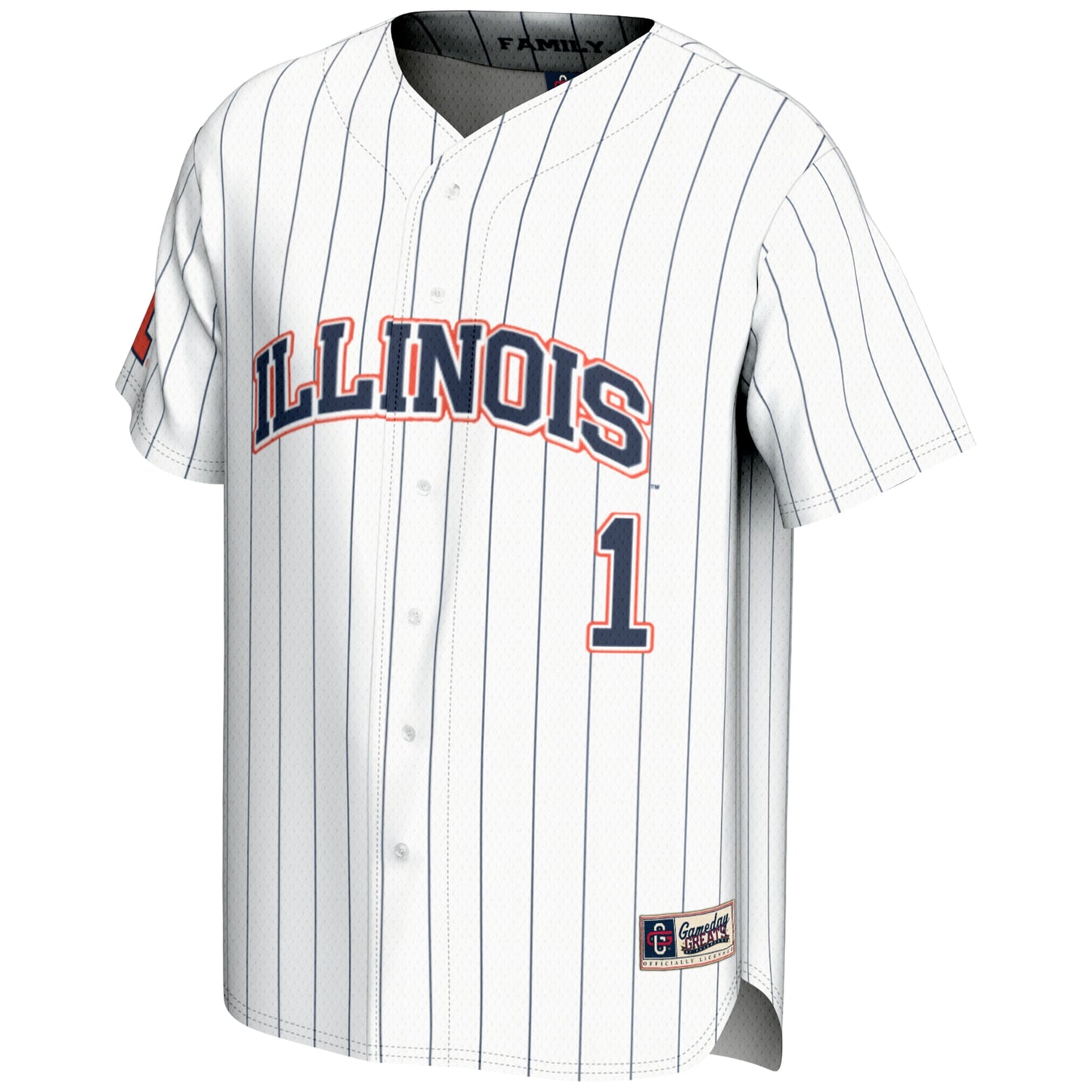 #1 Illinois Fighting Illini GameDay Greats Lightweight Baseball Jersey - Navy