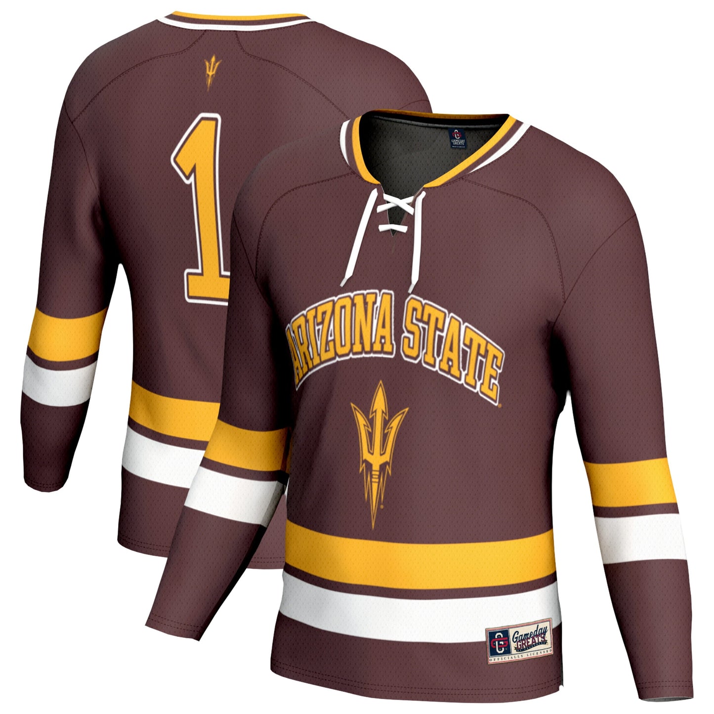 Arizona State Sun Devils GameDay Greats Unisex Lightweight Hockey Fashion Jersey - Black