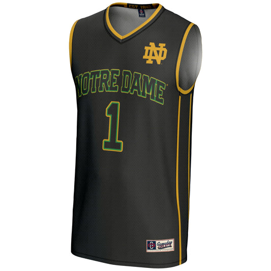 #1 Notre Dame Fighting Irish GameDay Greats Youth Lightweight Basketball Jersey - Black