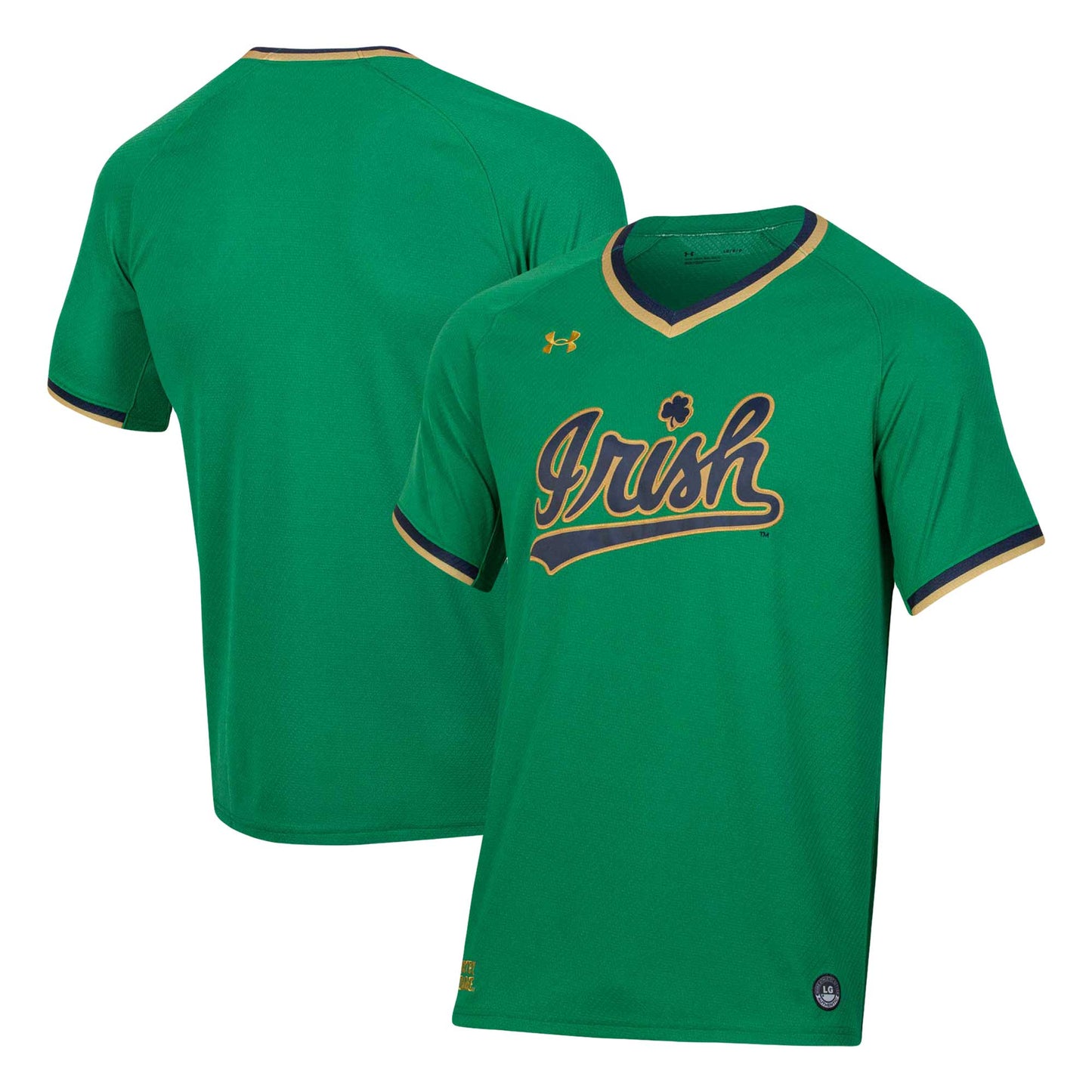 Notre Dame Fighting Irish Under Armour Softball V-Neck Jersey - Green