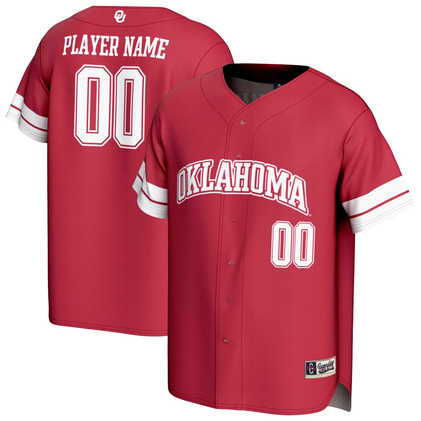 Oklahoma Sooners GameDay Greats Unisex Personalized Collegiate Baseball Fashion Jersey - Crimson