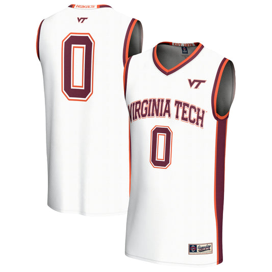 #0Virginia Tech Hokies GameDay Greats Unisex Lightweight Collegiate Basketball Fashion Jersey - White