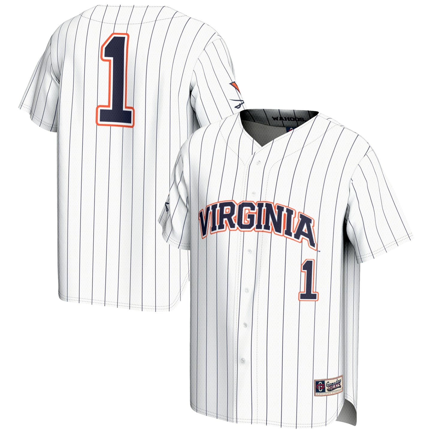 #1 Virginia Cavaliers GameDay Greats Lightweight Baseball Jersey - Navy