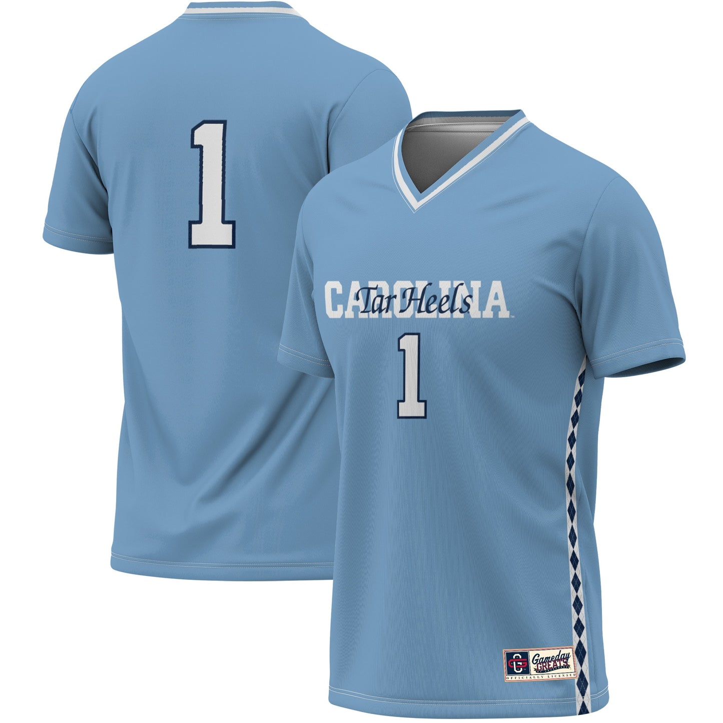 #1 North Carolina Tar Heels GameDay Greats Unisex Women's Soccer Lightweight Fashion Goalie Jersey - Green