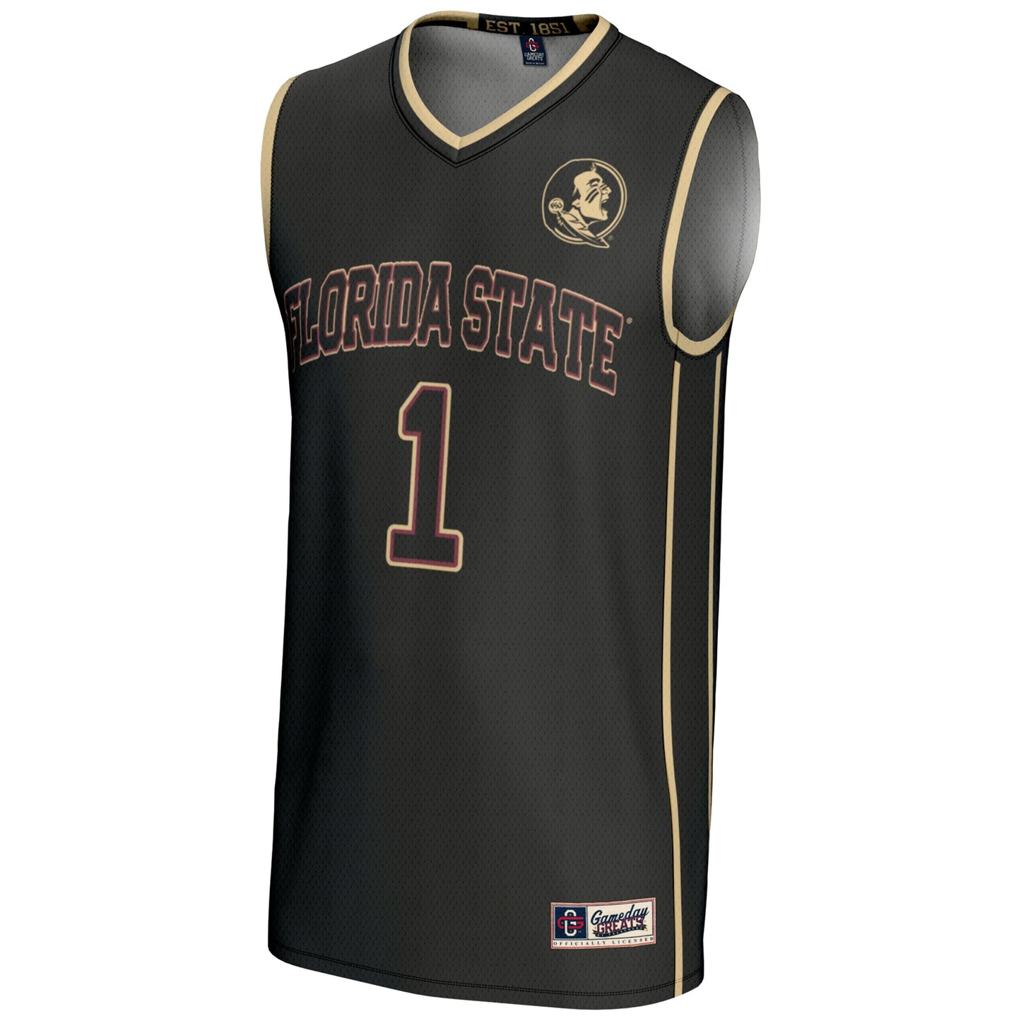 #1 Florida State Seminoles GameDay Greats Youth Lightweight Basketball Jersey - Black