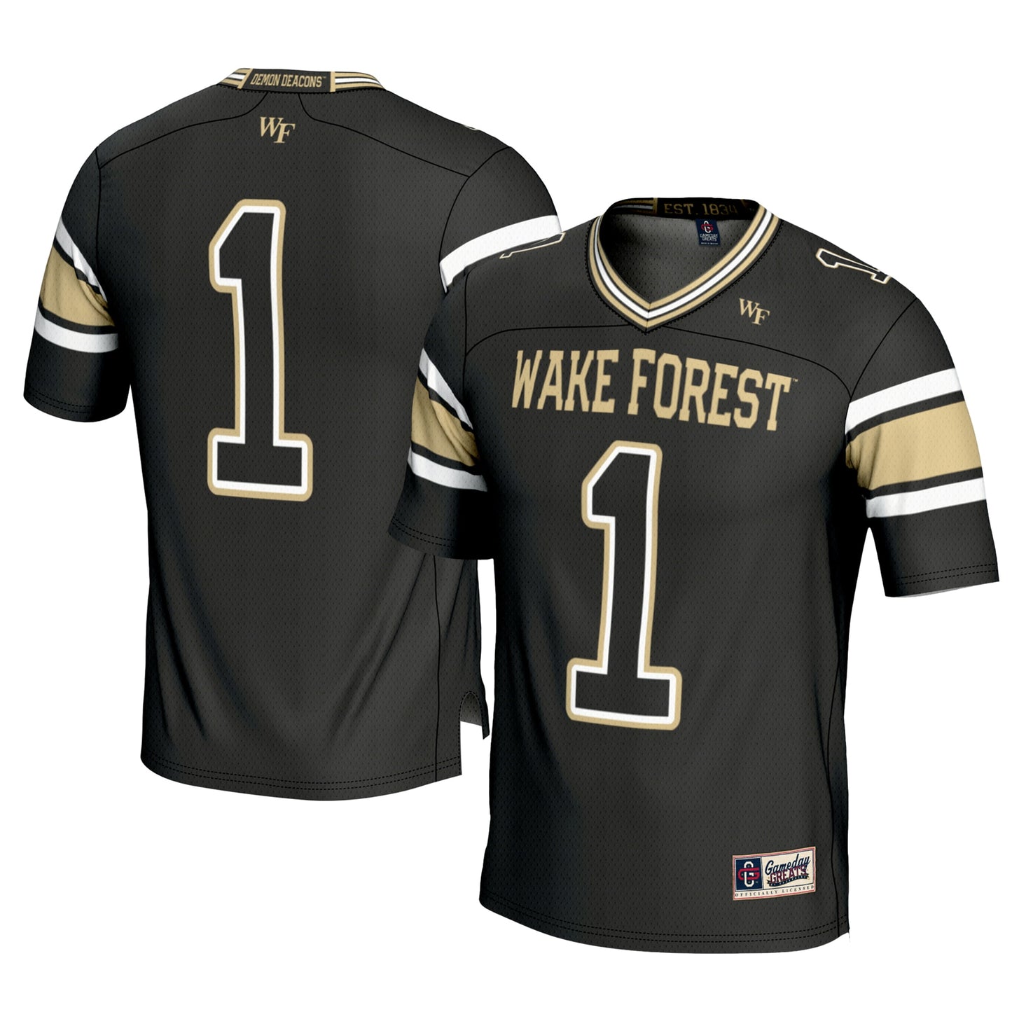 #1 Wake Forest Demon Deacons GameDay Greats Youth Football Jersey - Gold