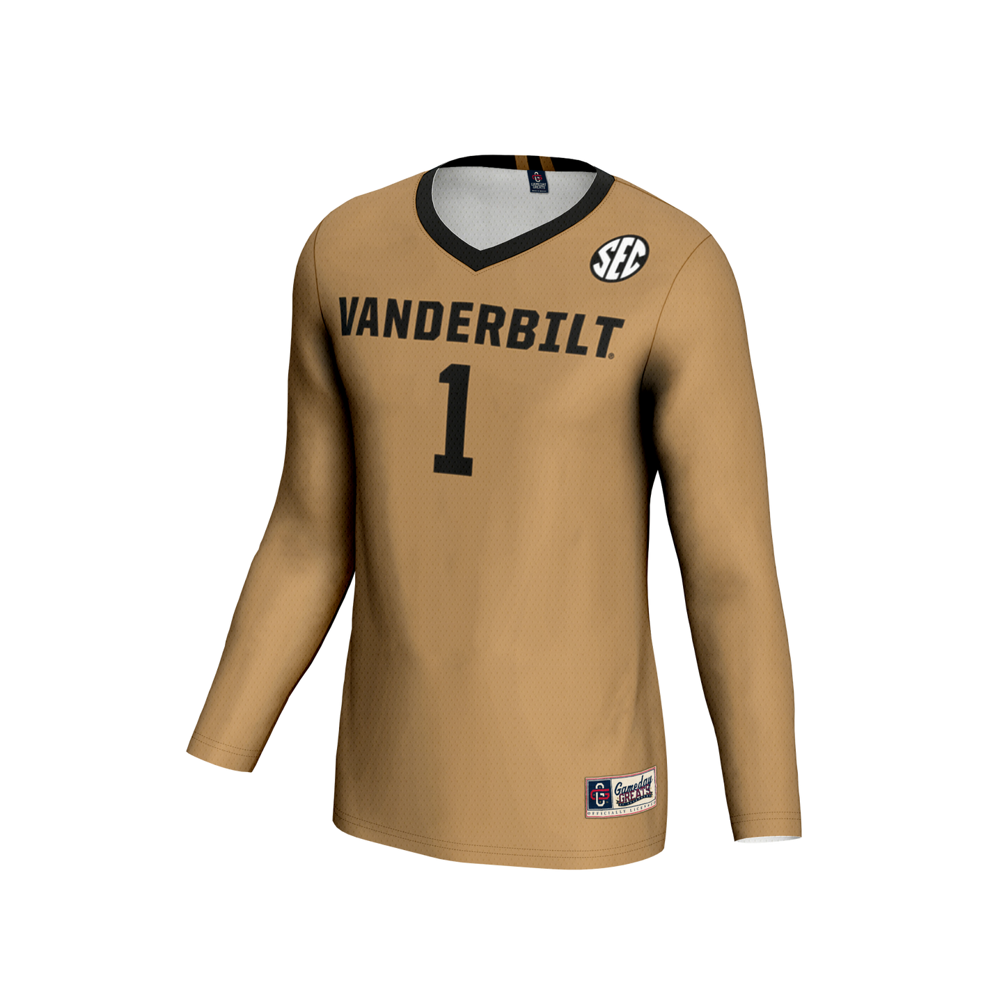 #1 Vanderbilt Commodores GameDay Greats Youth Women's Volleyball Lightweight Fashion Jersey - Gold