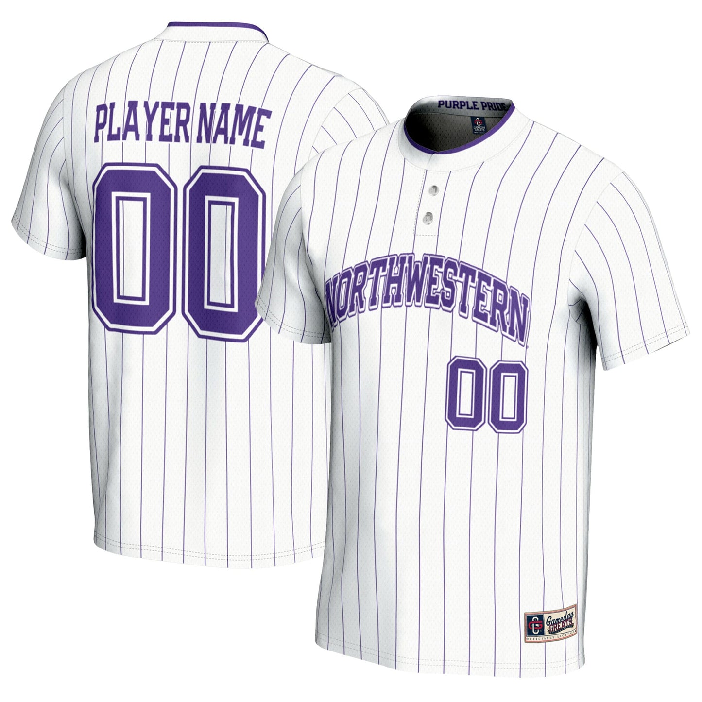 Northwestern Wildcats GameDay Greats Youth NIL Pick-A-Player Lightweight Softball Jersey - White
