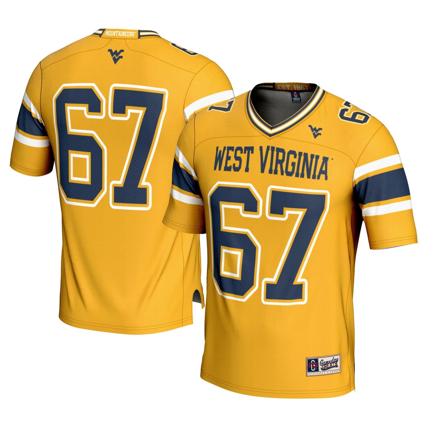 #1 West Virginia Mountaineers GameDay Greats Youth Football Jersey - Navy