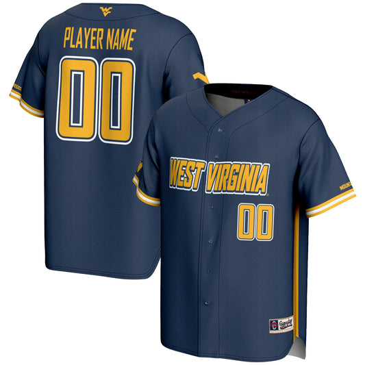 West Virginia Mountaineers GameDay Greats Youth NIL Pick-A-Player Lightweight Baseball Jersey - Navy