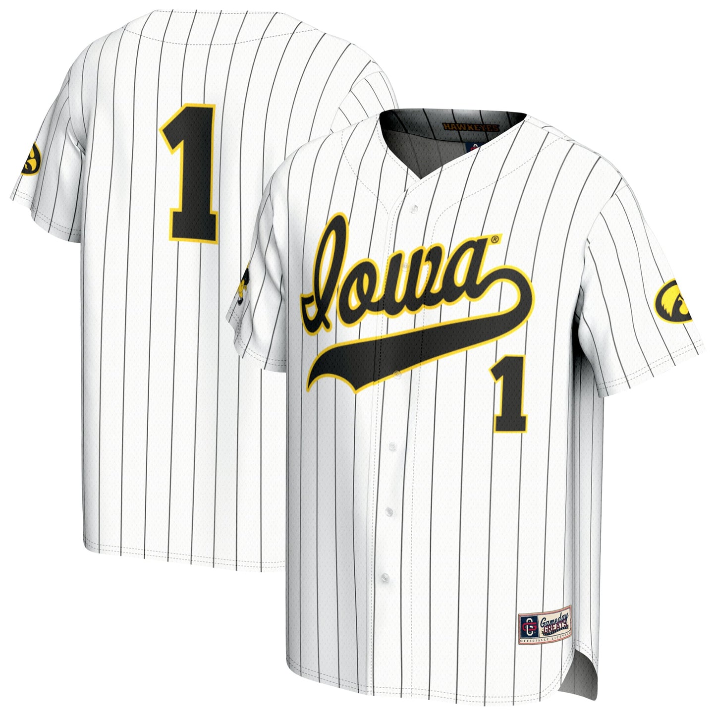 Iowa Hawkeyes GameDay Greats Youth Lightweight Collegiate Baseball Fashion Jersey - Black