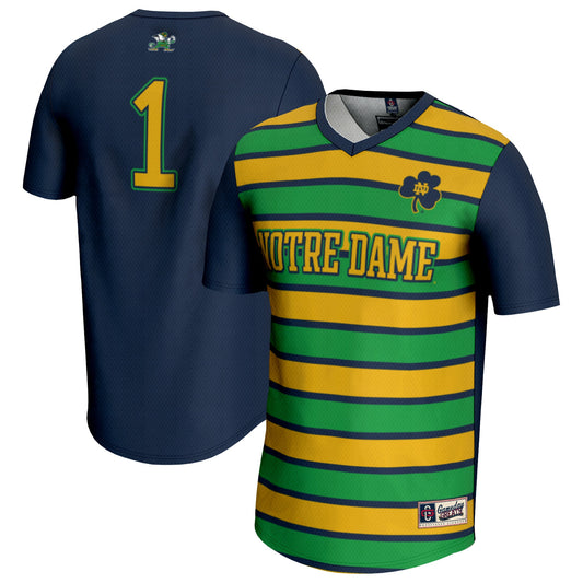#1 Notre Dame Fighting Irish GameDay Greats Unisex Lightweight Soccer Fashion Jersey - Navy