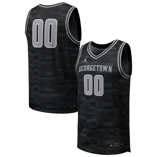 #00 Georgetown Hoyas Jordan Brand Replica Basketball Jersey - Black