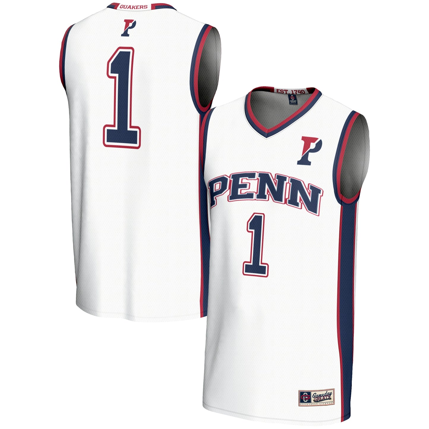 #1 Pennsylvania Quakers GameDay Greats Youth Lightweight Basketball Jersey - Black