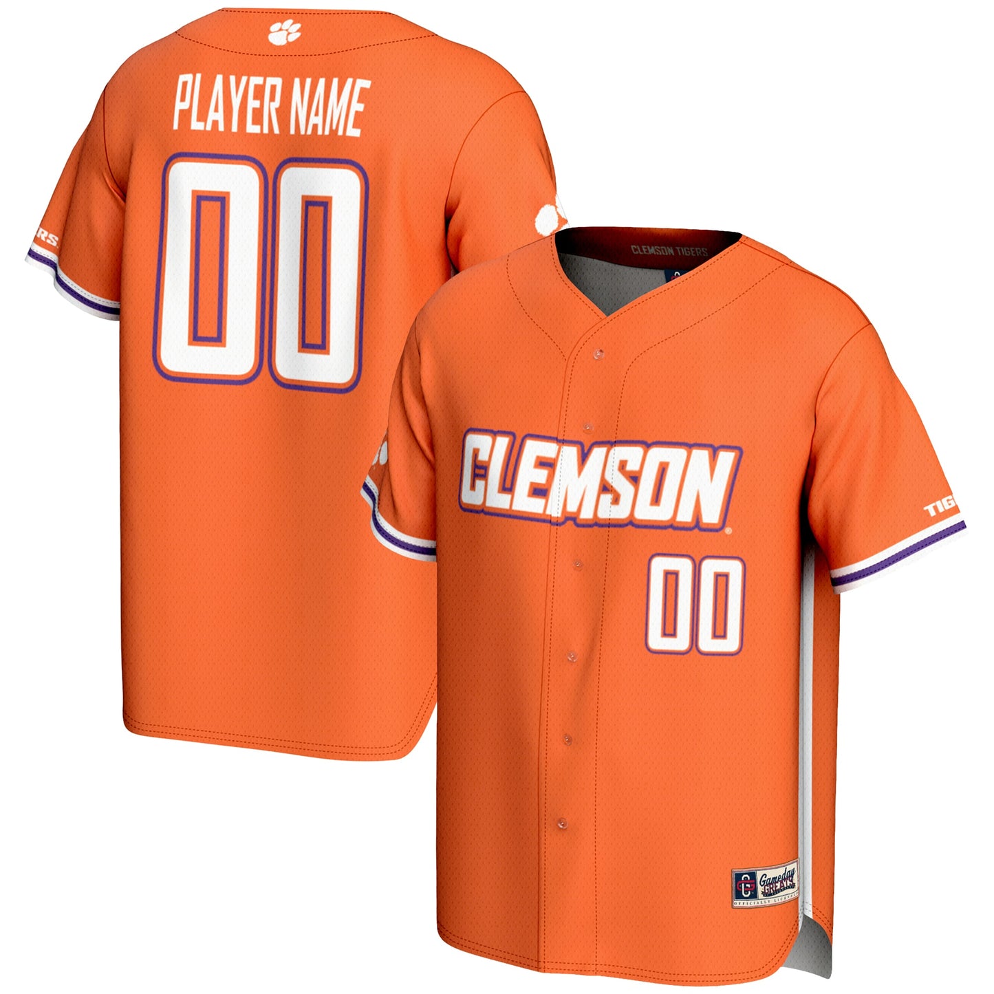 Clemson Tigers GameDay Greats Youth NIL Pick-A-Player Lightweight Baseball Jersey - Purple