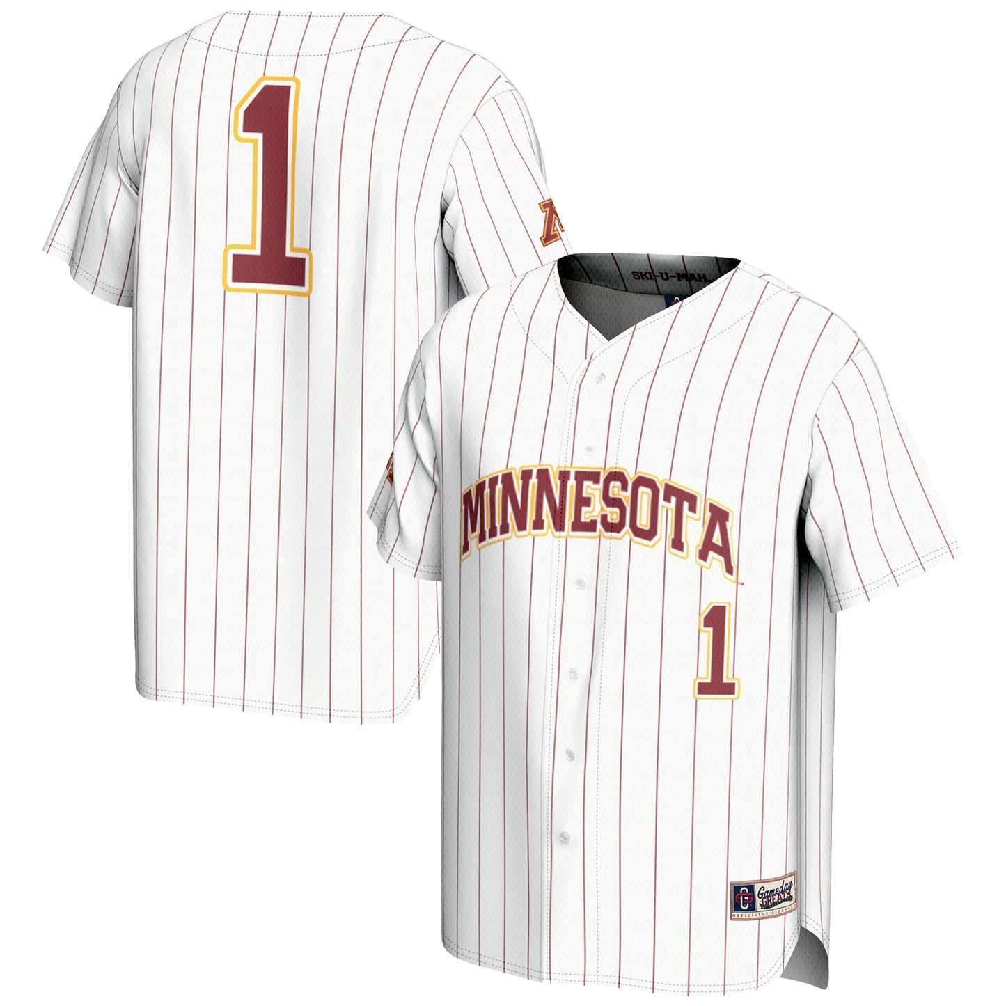 #1 Minnesota Golden Gophers GameDay Greats Youth Lightweight Baseball Jersey - Maroon